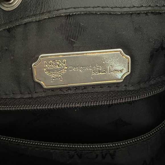 GUC MCM Visetos Nylon Bucket Bag - Picture 4 of 13